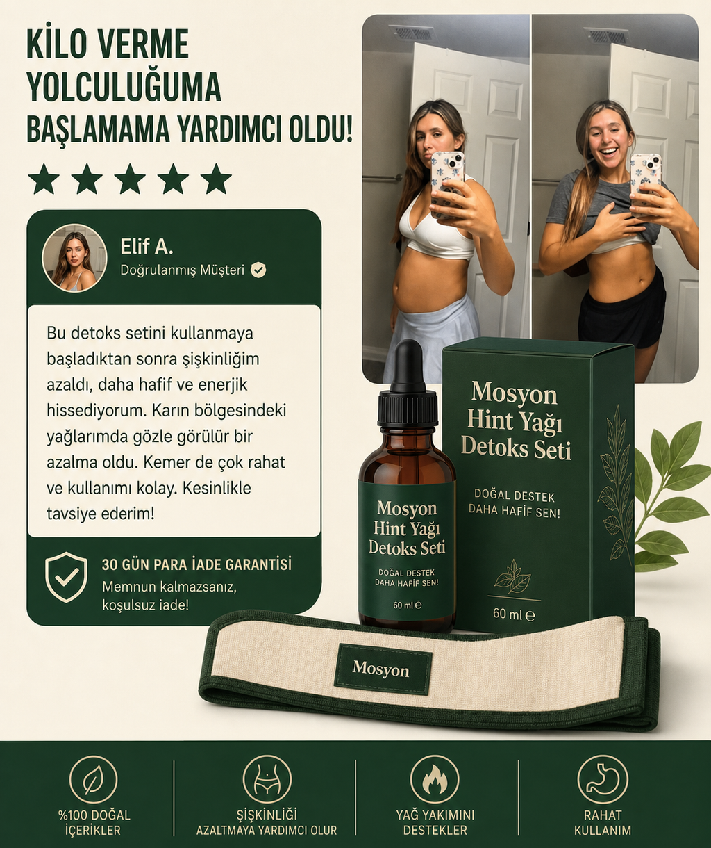 MOSYON® Premium Castor Oil Night Wrap Kit