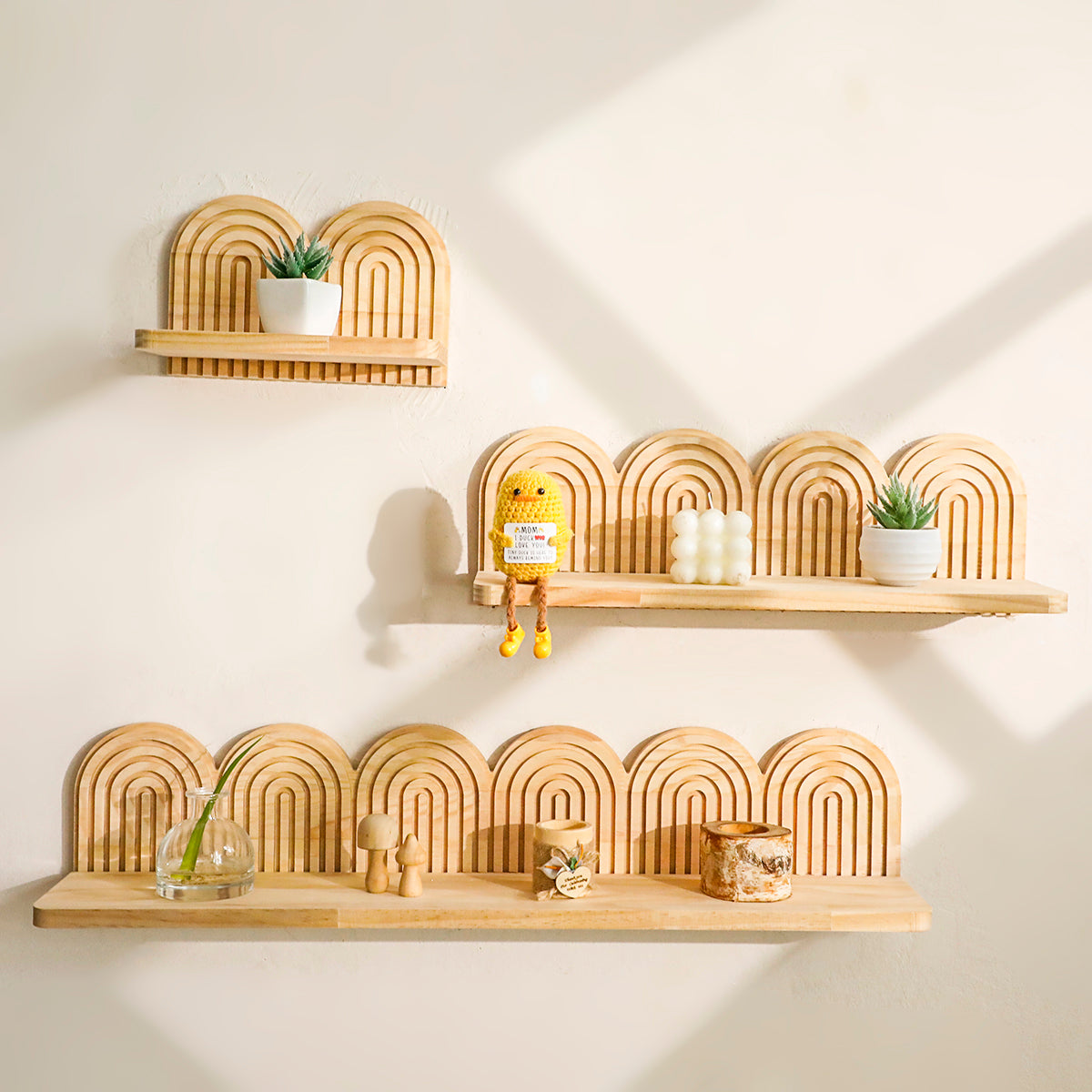 Wood & Metal Shelf Decor Set