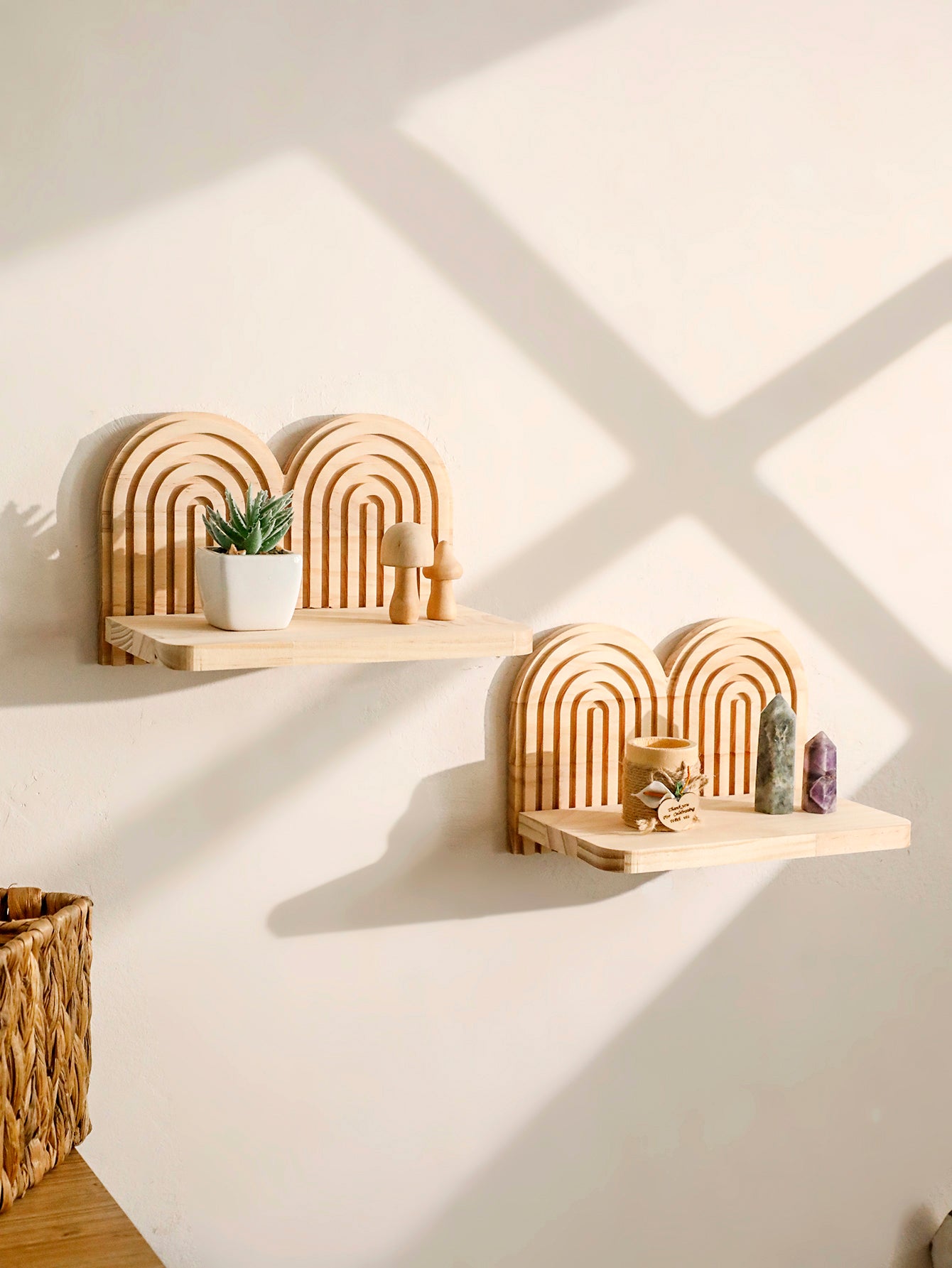 Wood & Metal Shelf Decor Set