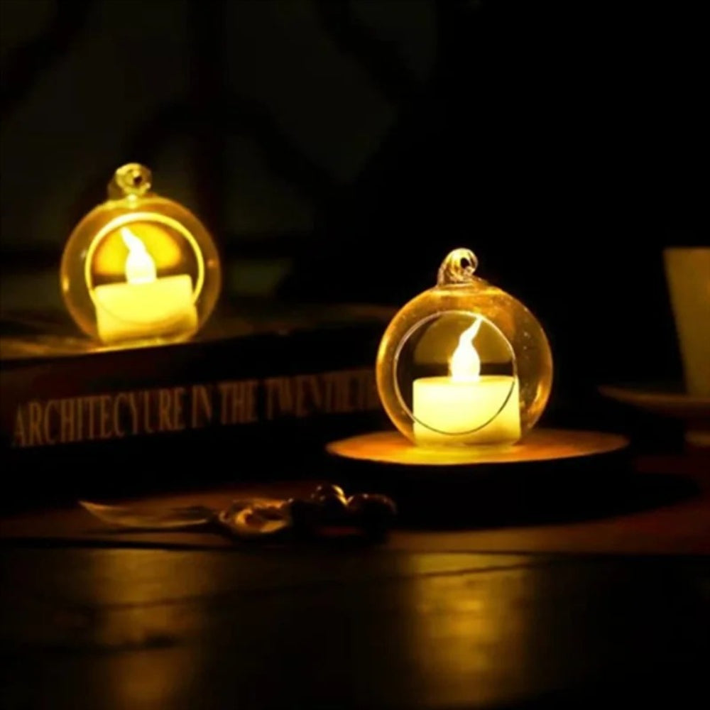 Glass Candle Holder Set