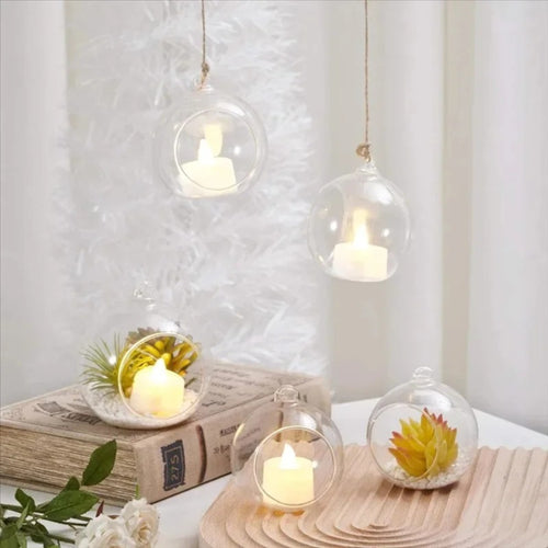 Glass Candle Holder Set