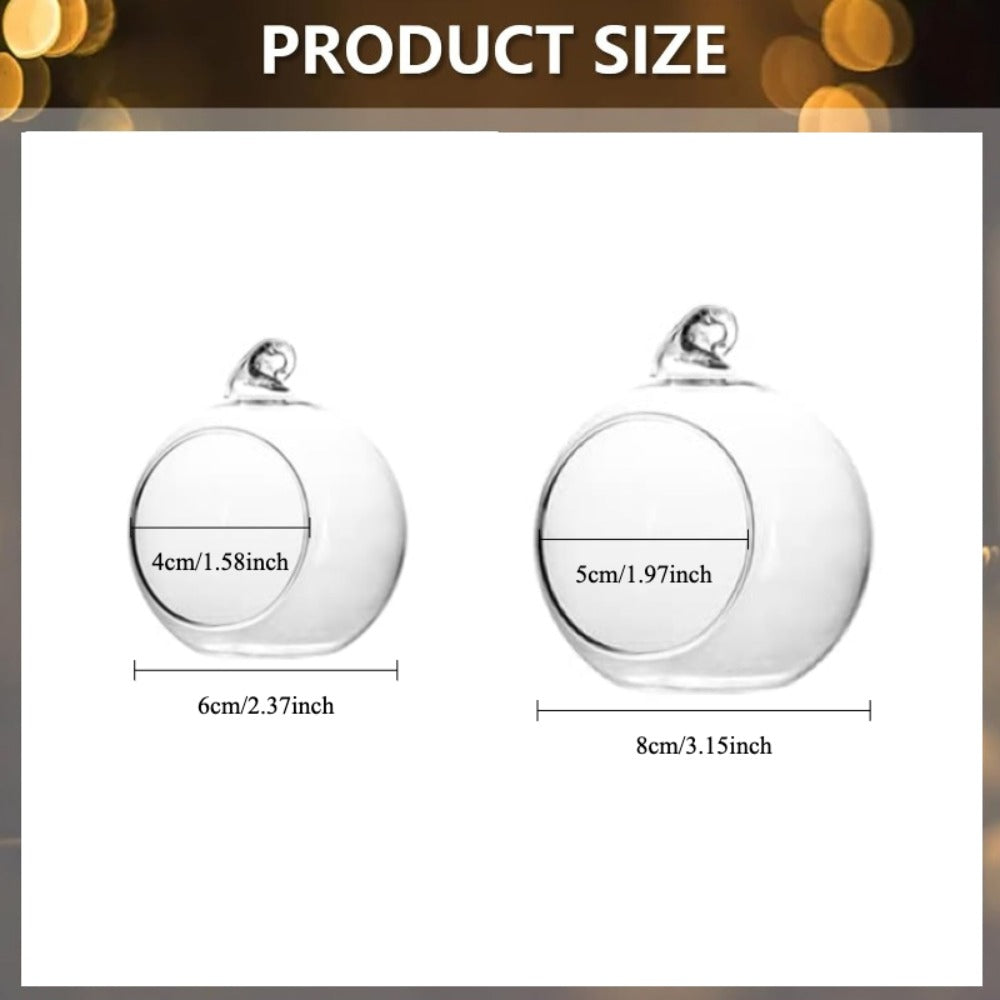Glass Candle Holder Set