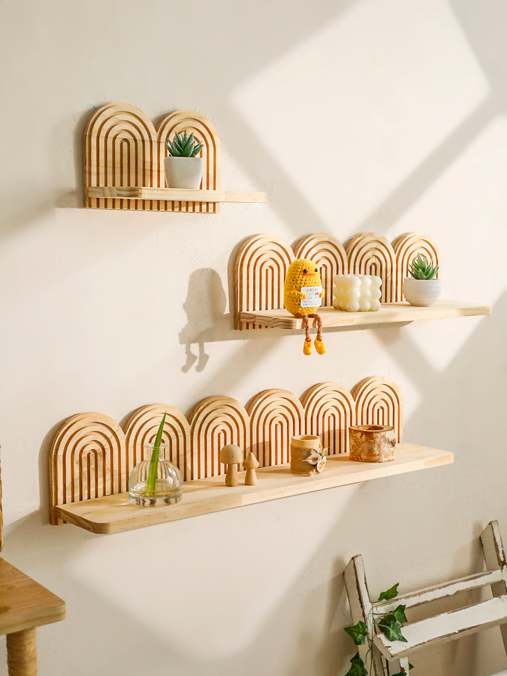Wood & Metal Shelf Decor Set